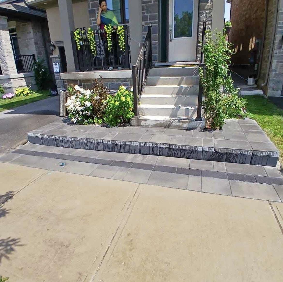 Projects Front Entry Steps with Landscaping